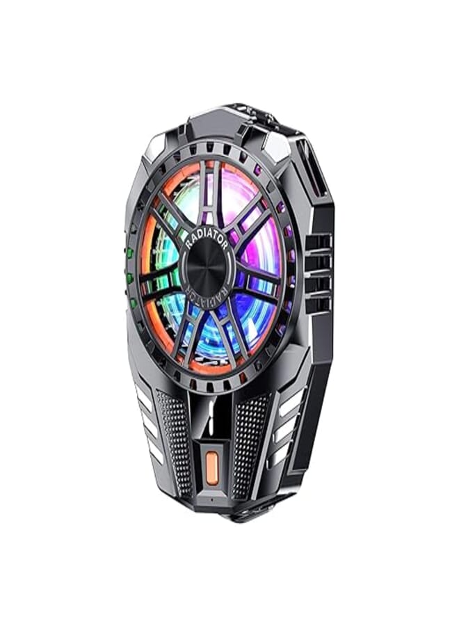 STRIFF Mobile Cooling Pad |Mobile Cooler | Gaming Fan | for Instant Cooling Advanced Refrigeration Chip & LED Temperature Display Compatible for Android and Iphones - (Black)